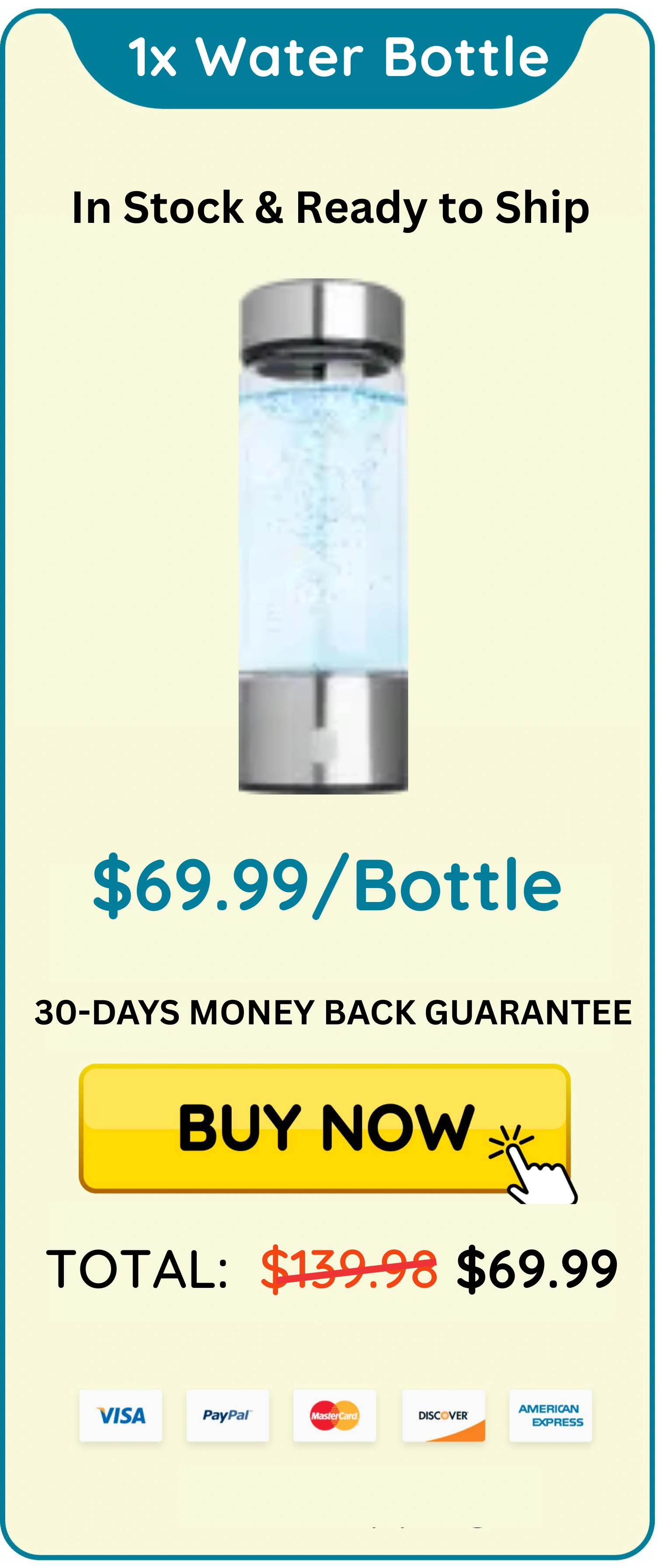 H2Next Hydrogen Water Bottle package 1