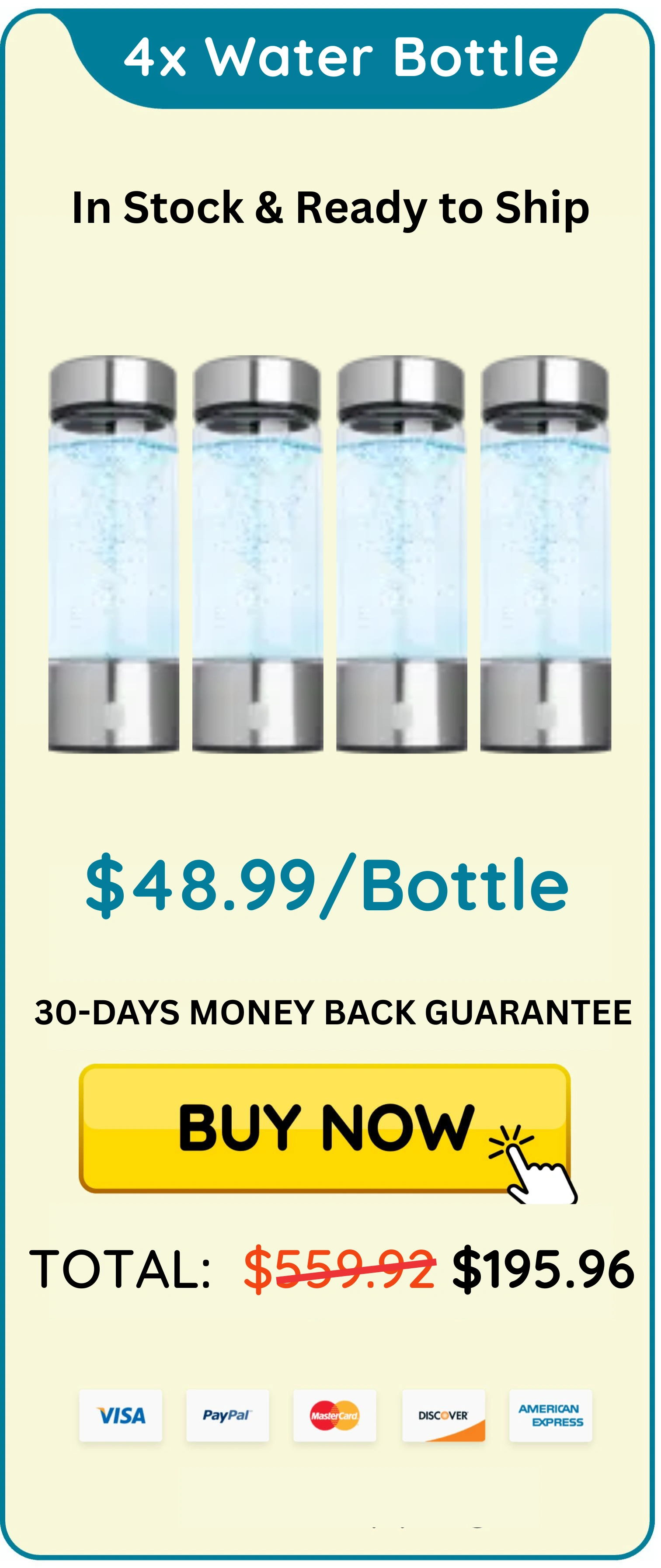 H2Next Hydrogen Water Bottle package 4